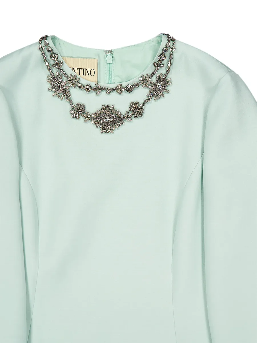 платье миди Crepe Couture с вышивкой 5