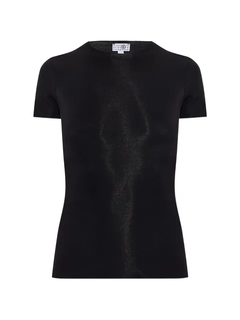 shimmer-effect short-sleeve T-shirt