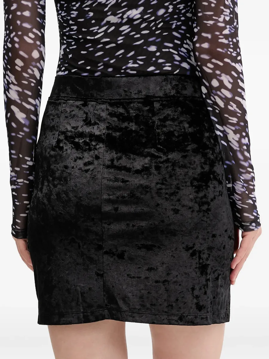 crushed-velvet mini skirt 5