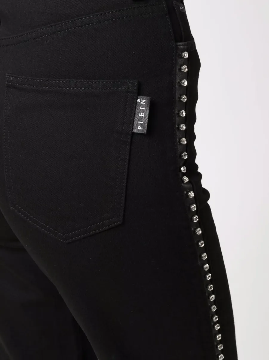 crystal-embellished wide jeans 9