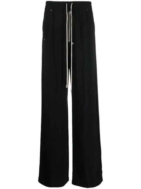 drawstring wide-leg trousers