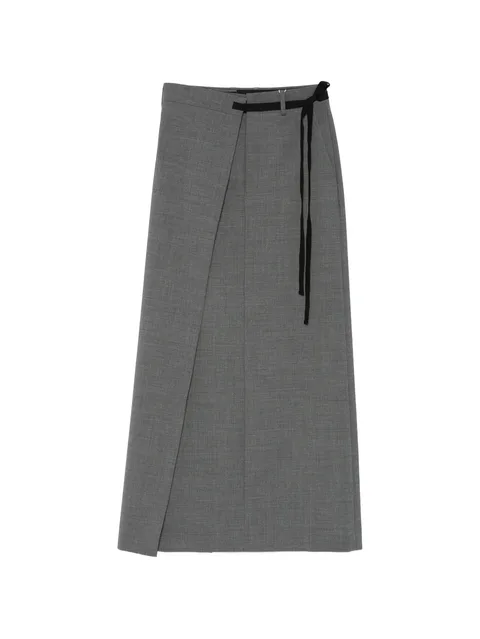 wrap-tie maxi skirt