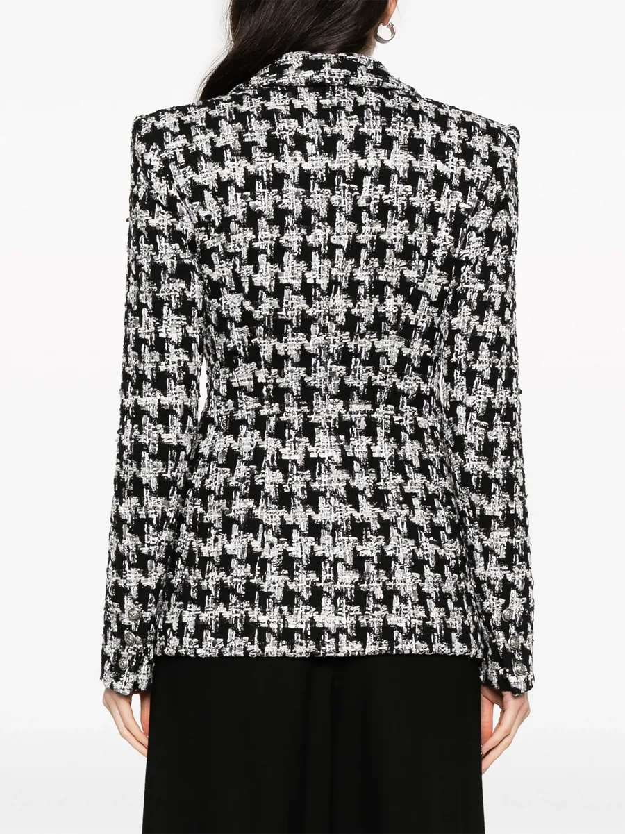 bouclé houndstooth-pattern blazer 8