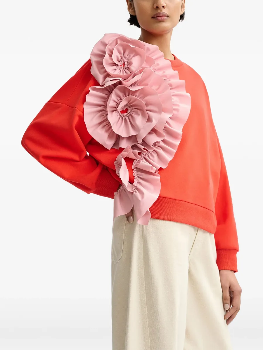 ruffle-trim sweatshirt 6
