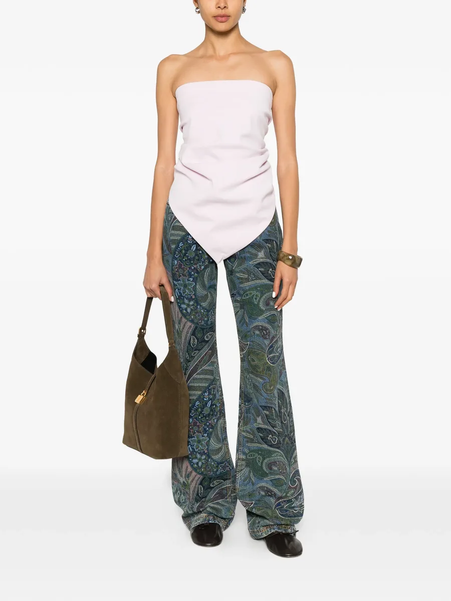 расклешенные джинсы с узором пейсли 4