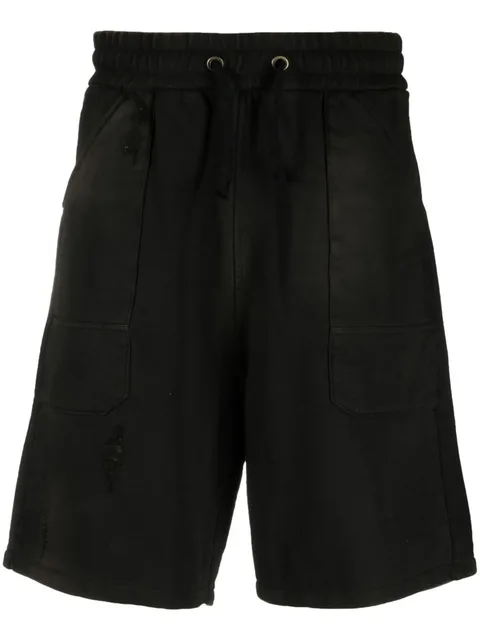 ripped cotton shorts