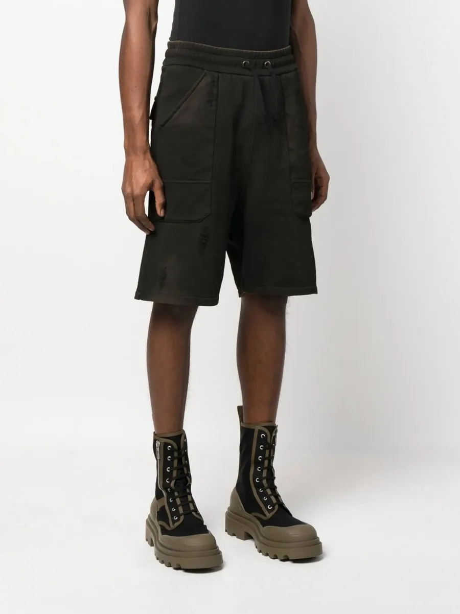 ripped cotton shorts 6