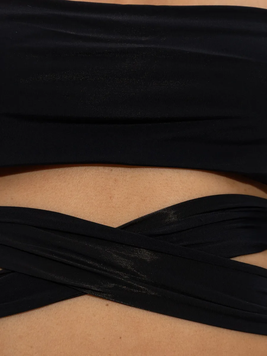 wrap-effect halter-neck bikini 9