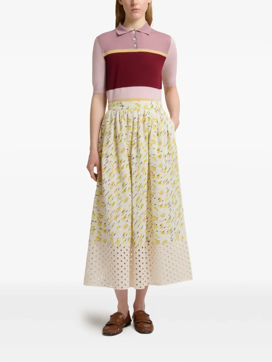 юбка с принтом Brushstroke Wave 4