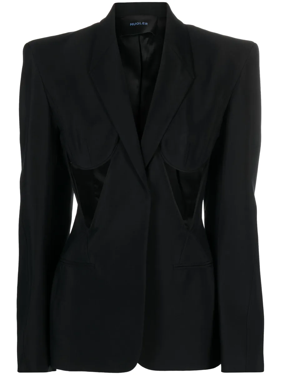 cut-out structured blazer 2