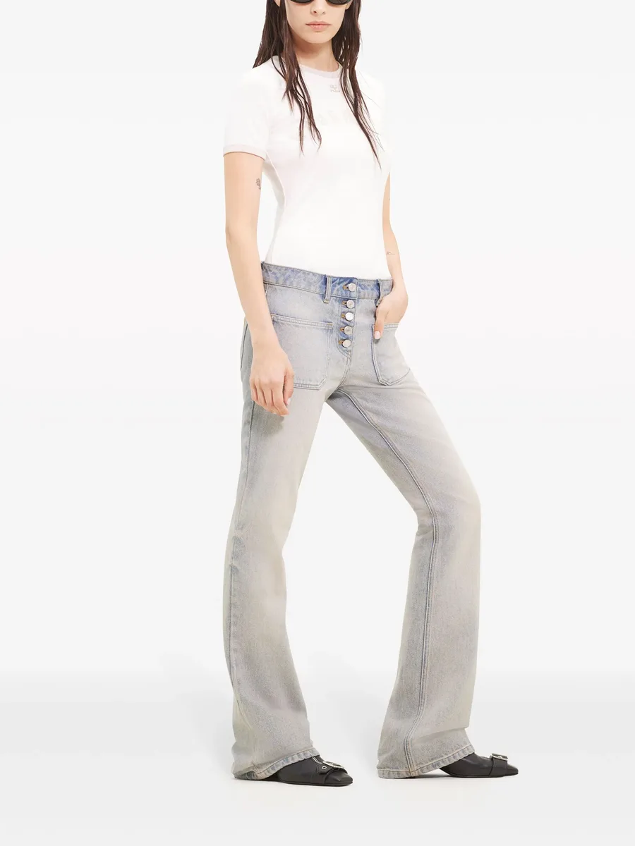 джинсы bootcut с заниженной талией 6