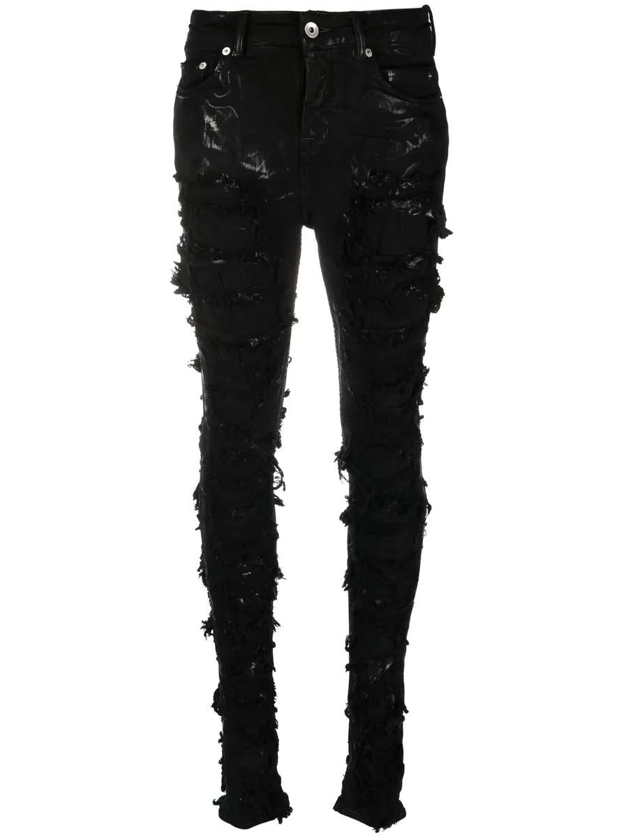 Detroit high-rise ripped skinny jeans 2