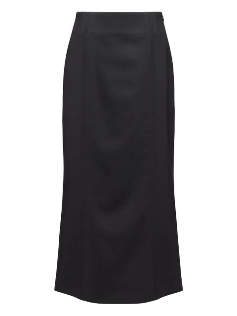 back-slit midi skirt