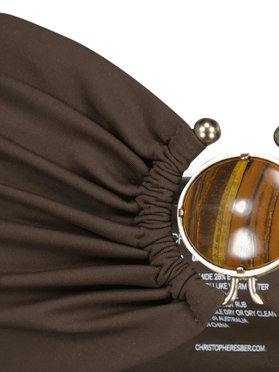 stone-embelishment bandeau bikini top 11