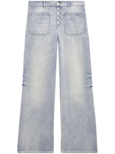 Multiflex logo-embroidered jeans