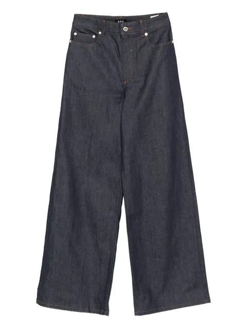 logo-embroidered jeans