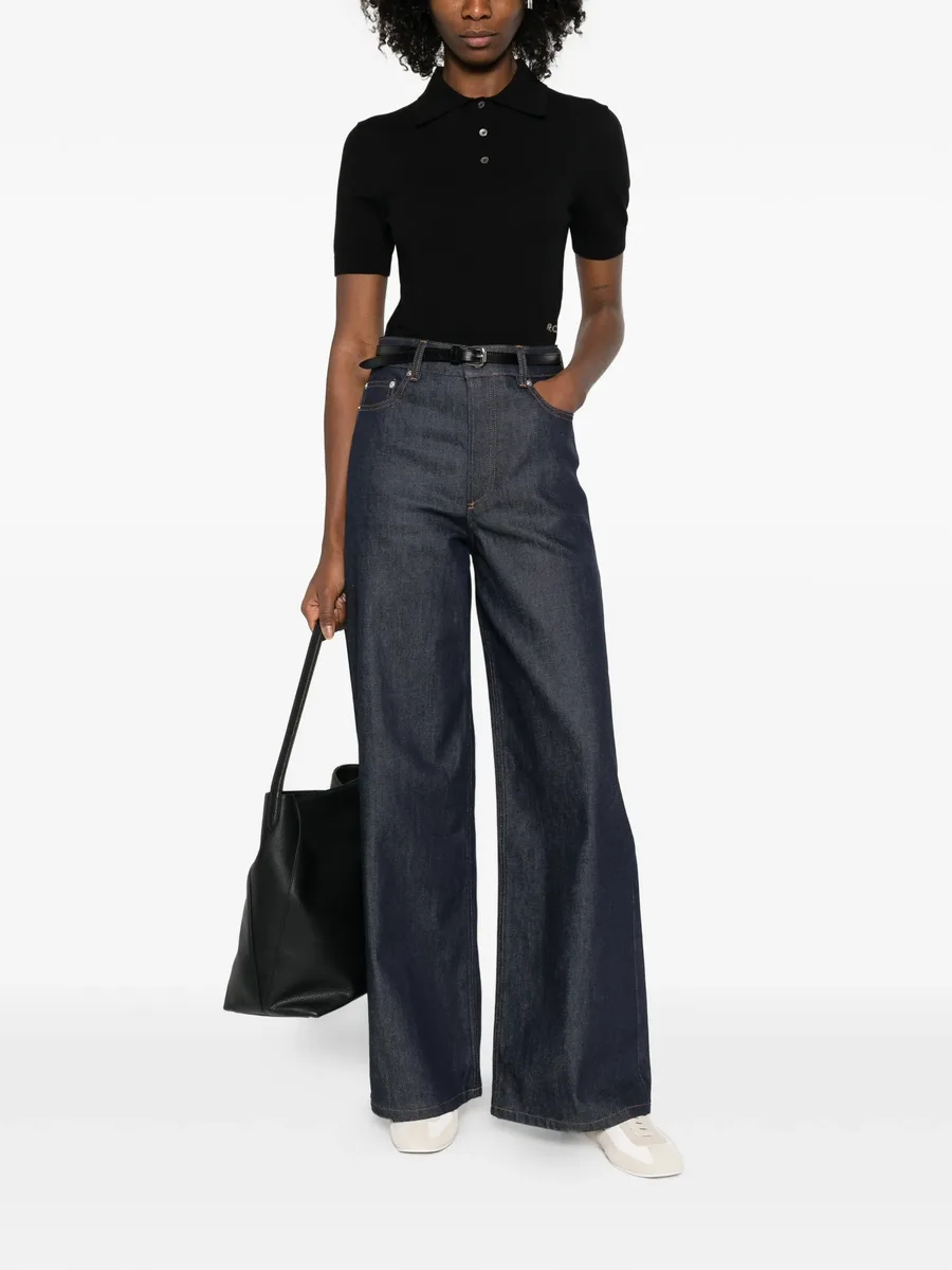 logo-embroidered jeans 4