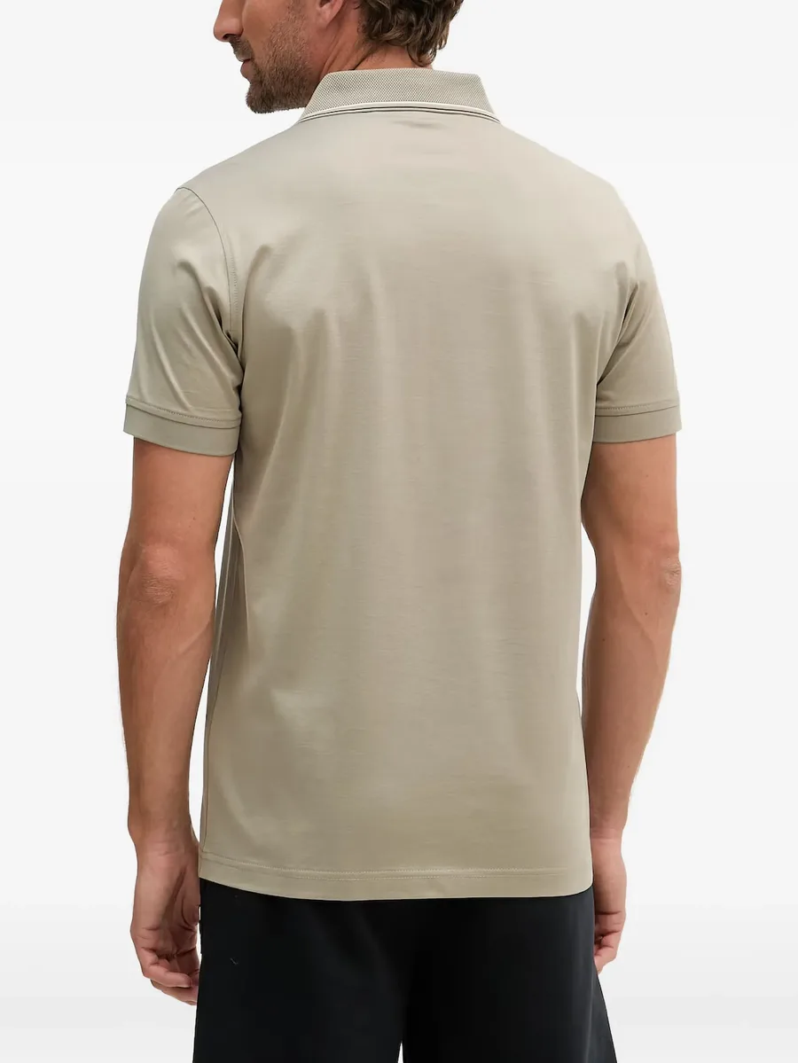 logo-embroidered tipped polo shirt 5