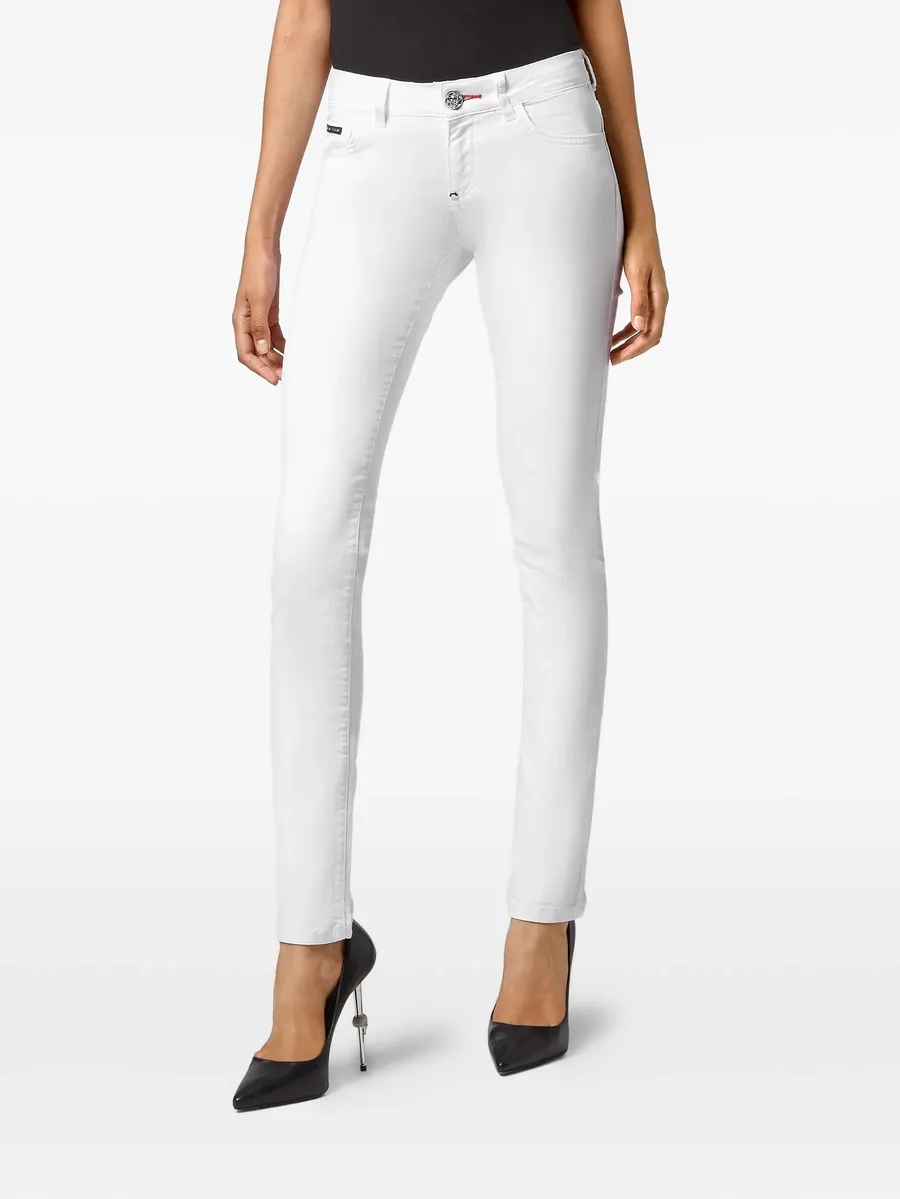 logo-plaque slim-fit denim jeans 6