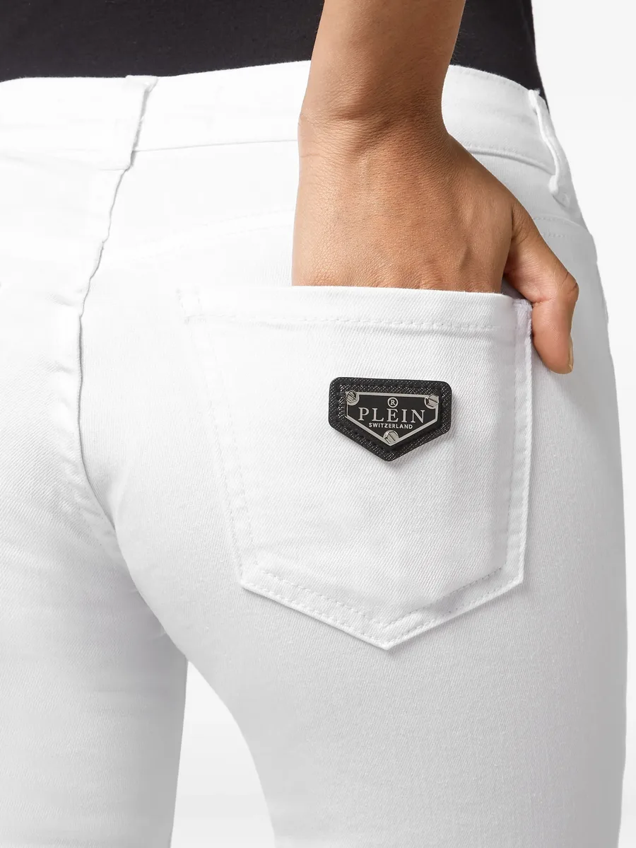 logo-plaque slim-fit denim jeans 9