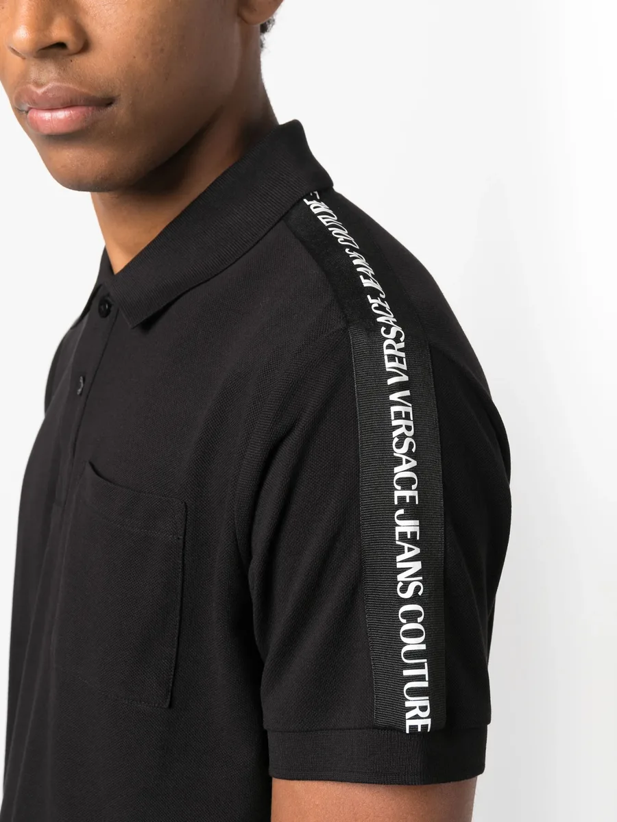 logo-tape cotton polo shirt 9