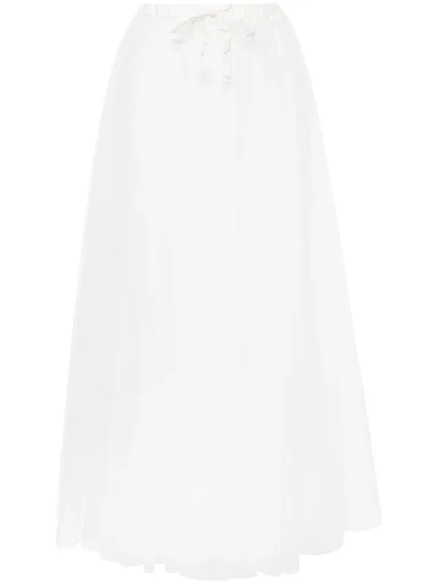 sheer tulle maxi skirt