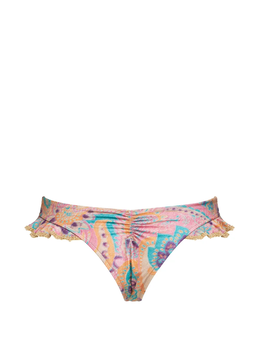 ruffled-detail printed bikini bottoms 4