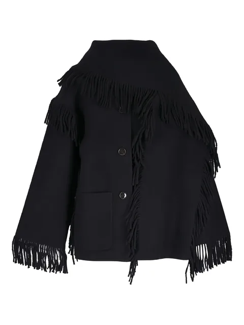 fringe button jacket