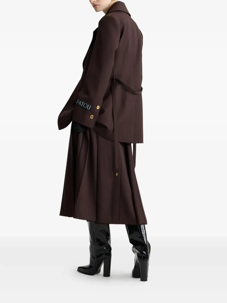single-breasted belted wool jacket 6