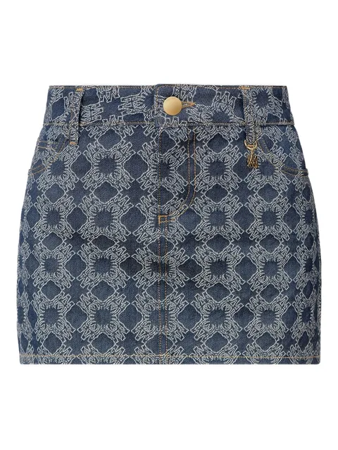 quad denim mini skirt