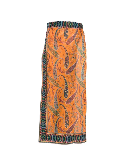 paisley-print skirt
