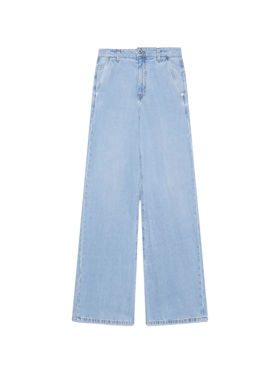 stone-washed wide-leg jeans 2