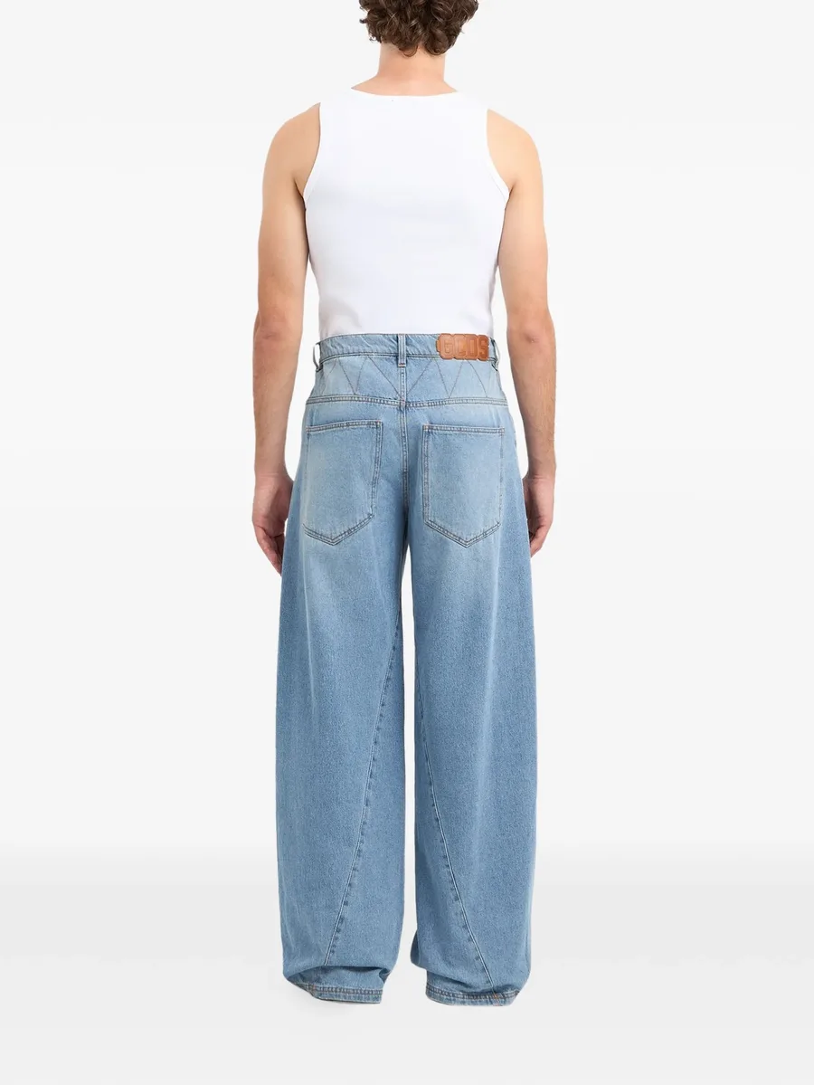 stone-washed wide-leg jeans 4