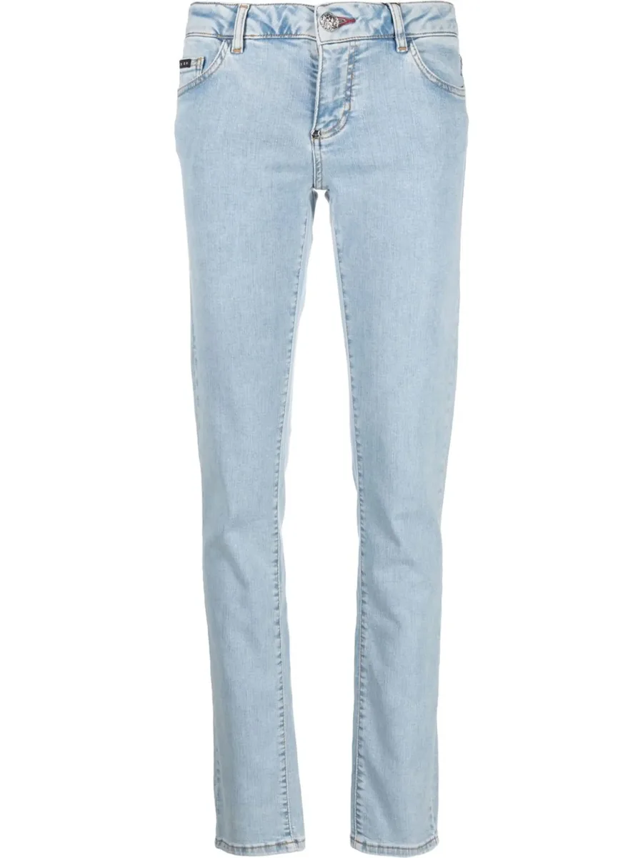 light-wash slim-cut jeans 2