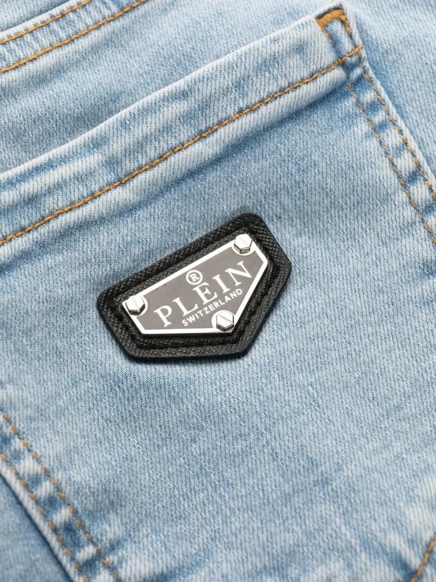 light-wash slim-cut jeans 12