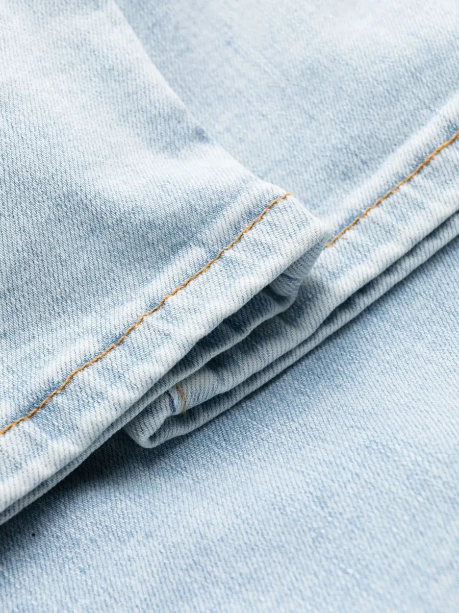 light-wash slim-cut jeans 14