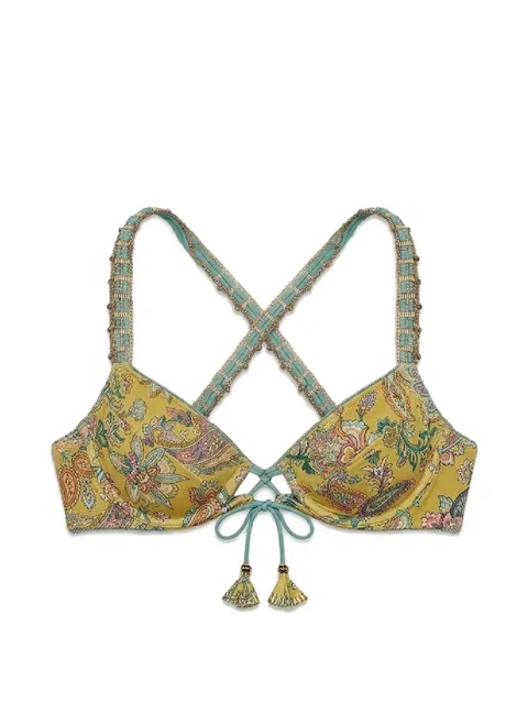 Sumay paisley-pattern bikini top