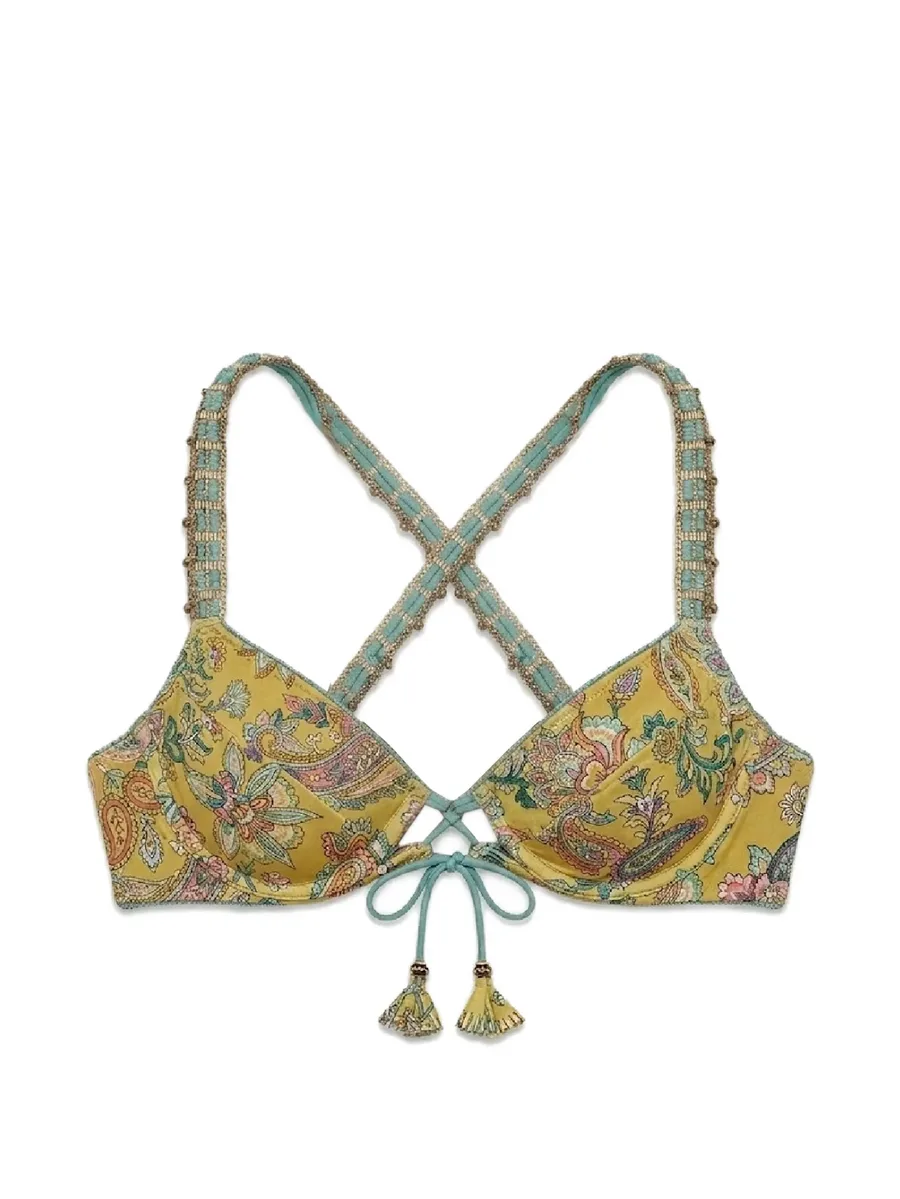 Sumay paisley-pattern bikini top 2