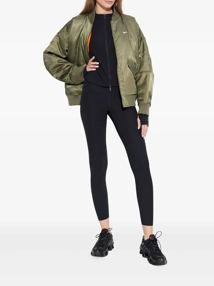 ribbed logo performance leggings 4
