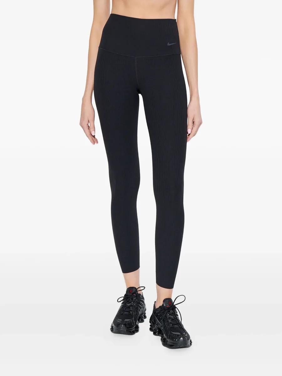 ribbed logo performance leggings 5