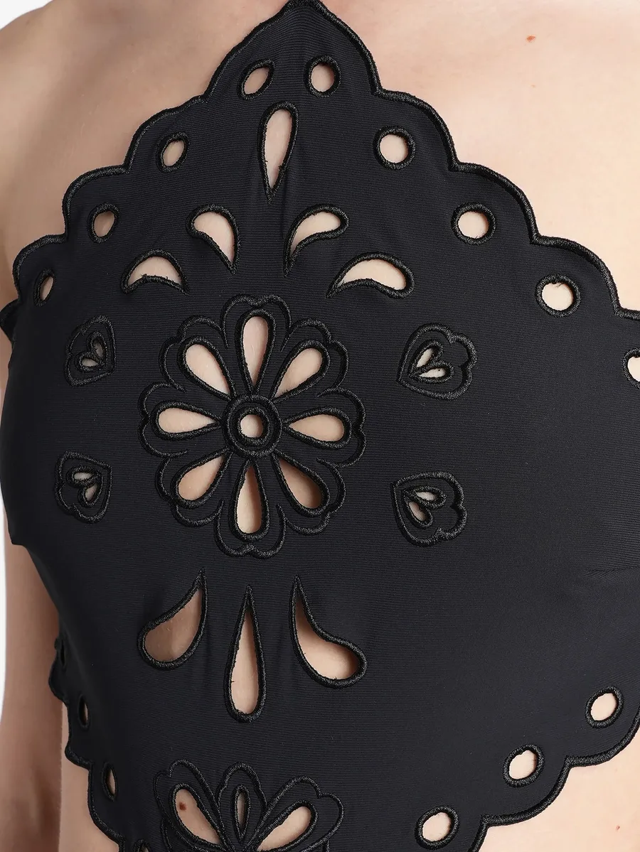 Laidie cut-out scalloped-edge swimsuit 8