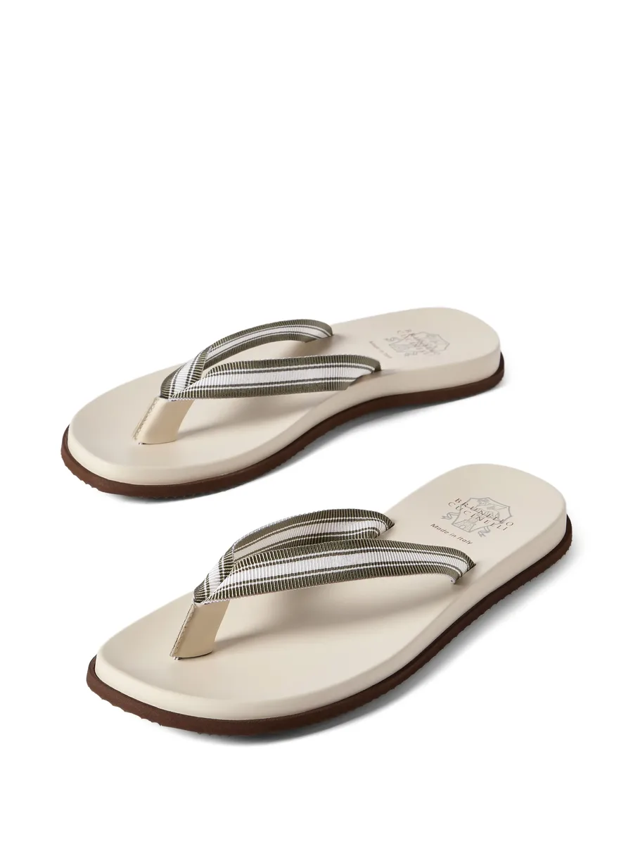 шлепанцы с отделкой в полоску 8