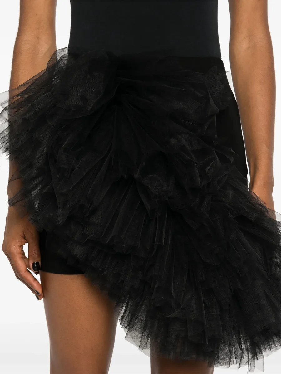 x Lia Aram tulle-insert mini skirt 9