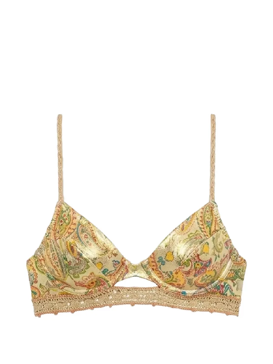 Calanie paisley-print reversible bikini top 2