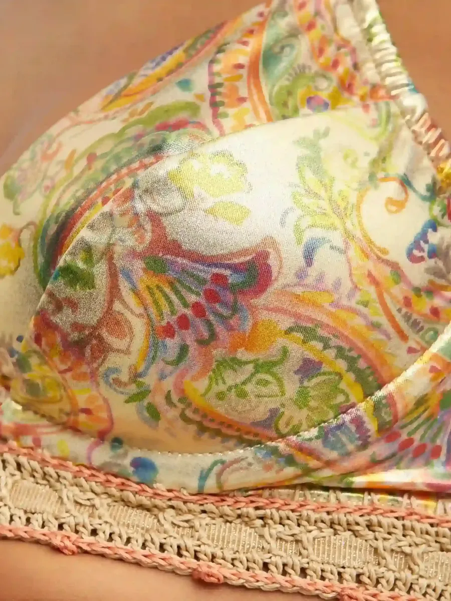 Calanie paisley-print reversible bikini top 3