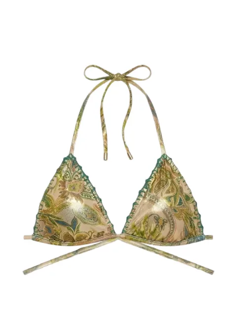 Kaima paisley-pattern bikini top
