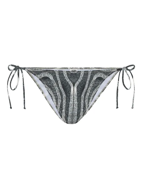printed tie bikini bottom