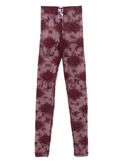 floral-lace leggings