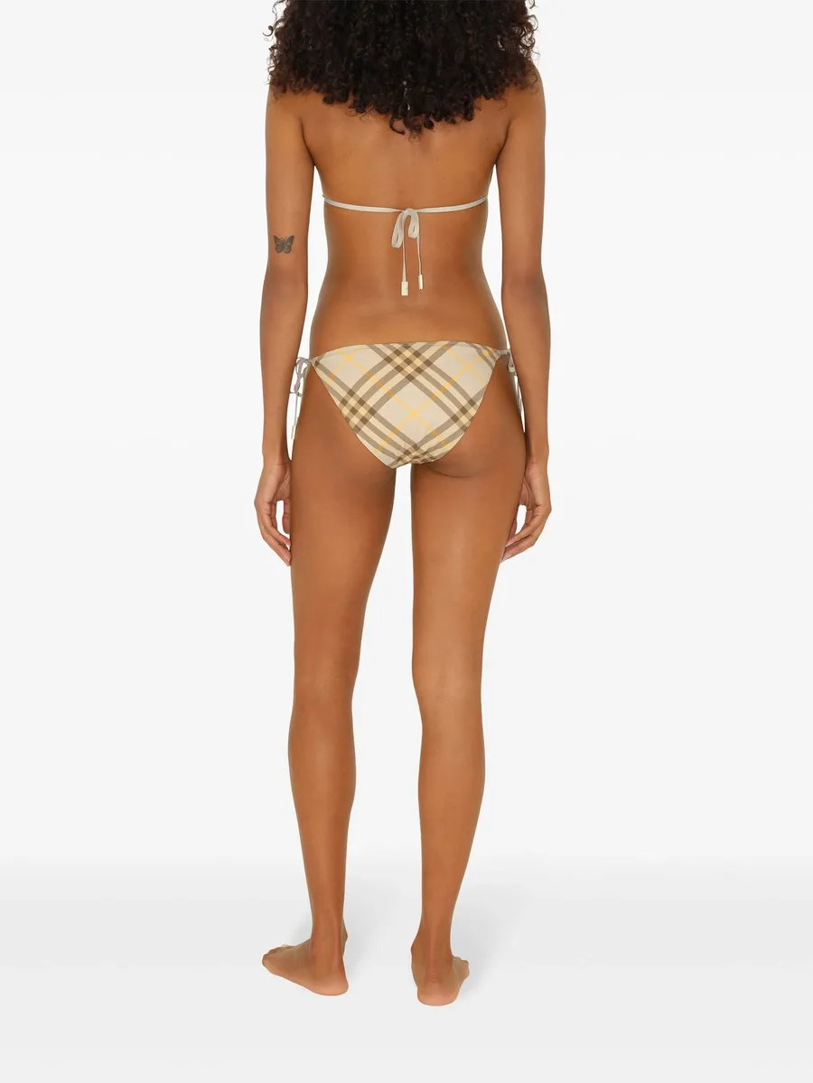 check-print bikini top 12