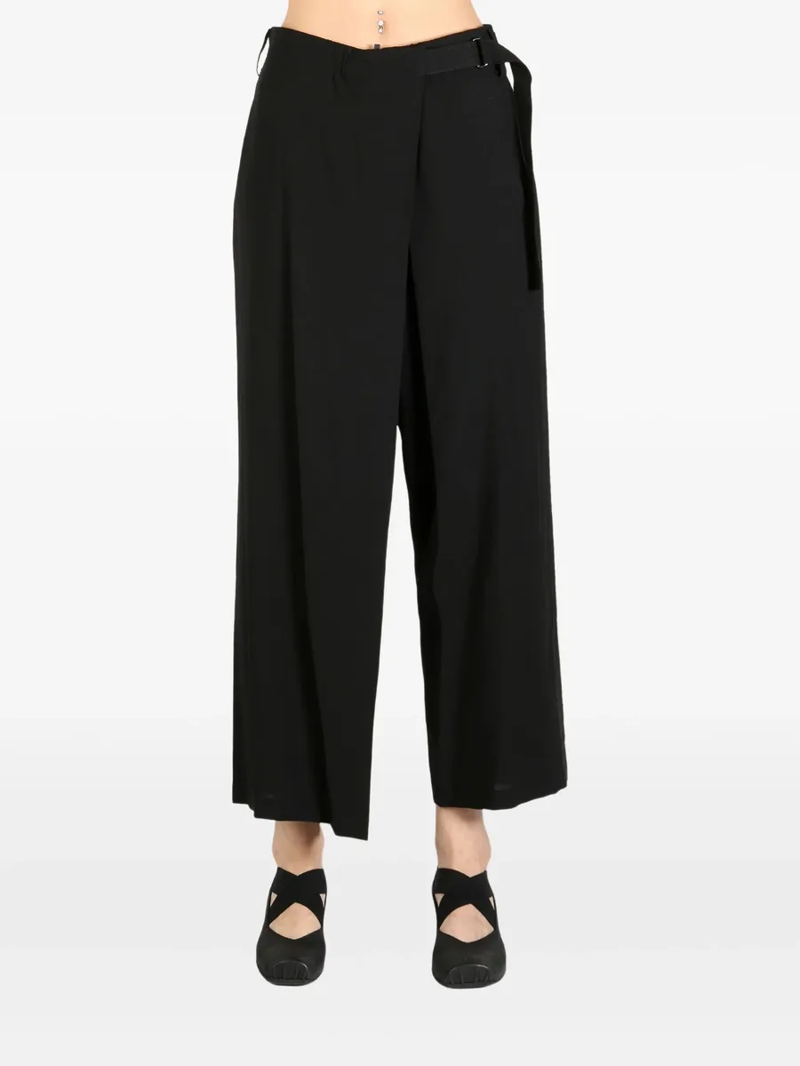 wrap-design trousers 3